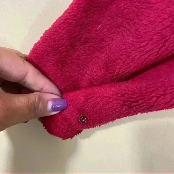 Merrell Magenta Fleece Full Zip Fuzzy Crop Neck Jacket Size M - Picture 10 of 16